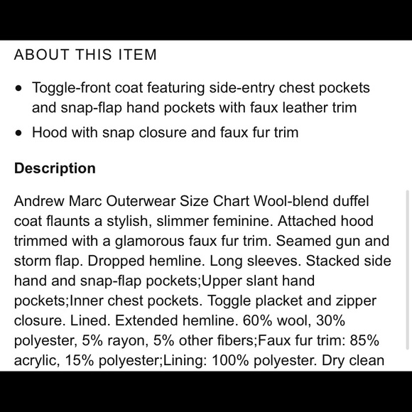 Andrew Marc Marc New York Cara wool coat - Picture 4 of 4